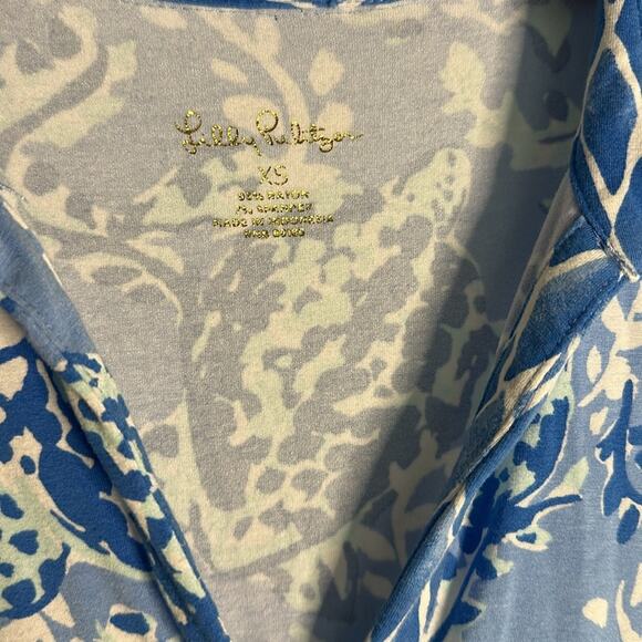 Lilly Pulitzer Sadie Polo Dress Blue Turtle UPF 50+ Preppy Resortwear Vacation - Picture 6 of 9